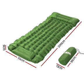 Weisshorn Self Inflating Mattress Camping Sleeping Mat Air Bed Pad Single Pillow - SportZone.co.nz