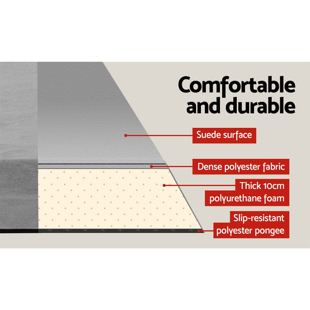 Weisshorn Self Inflating Mattress Camping Sleeping Mat Air Bed Single Grey - SportZone.co.nz
