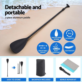 Weisshorn Stand Up Paddle Board 10.5ft Inflatable SUP Surfboard Paddleboard Kayak Surf Green - SportZone.co.nz