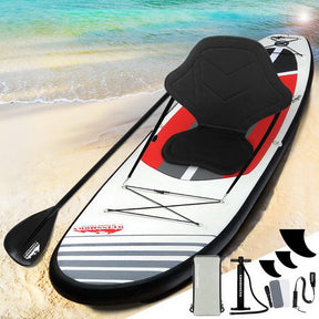 Weisshorn Stand Up Paddle Board 11ft Inflatable SUP Surfboard Paddleboard Kayak Surf Black - SportZone.co.nz