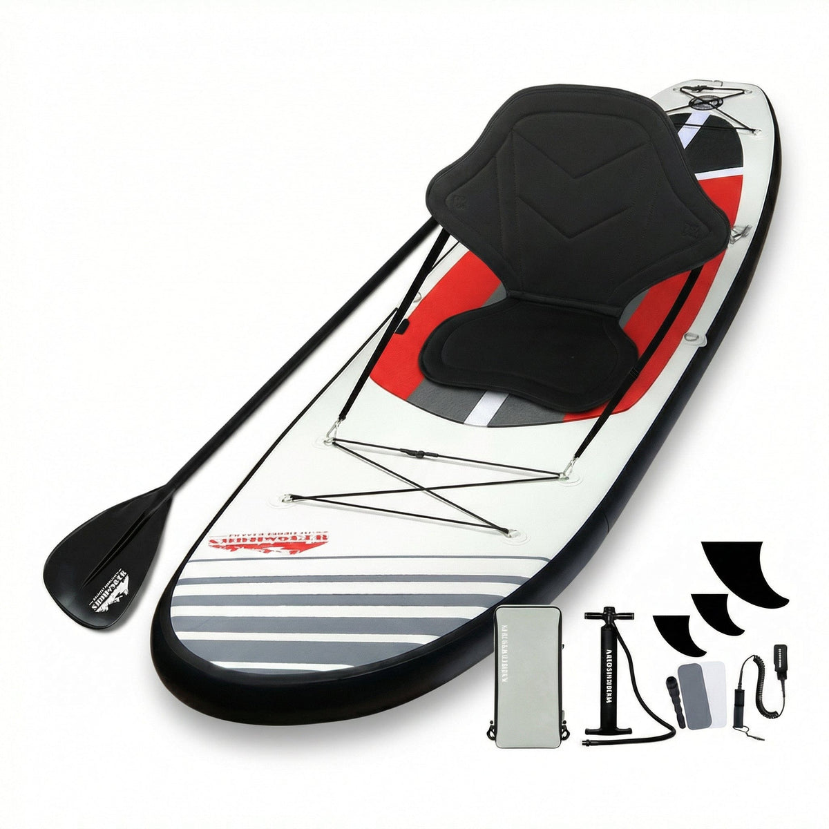 Weisshorn Stand Up Paddle Board 11ft Inflatable SUP Surfboard Paddleboard Kayak Surf Black