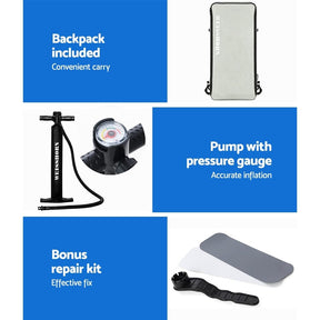 Weisshorn Stand Up Paddle Board 11ft Inflatable SUP Surfboard Paddleboard Kayak Surf Red - SportZone.co.nz