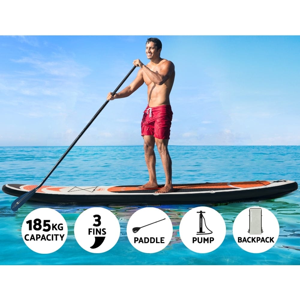 Weisshorn Stand Up Paddle Board 11ft Inflatable SUP Surfboard Paddleboard Kayak Surf Red - SportZone.co.nz