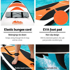 Weisshorn Stand Up Paddle Board 11ft Inflatable SUP Surfboard Paddleboard Kayak Surf Red - SportZone.co.nz