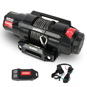 X - BULL 5000LBS Electric Winch 12V Synthetic Rope ATV UTV Boat Upgraded version - SportZone.co.nz
