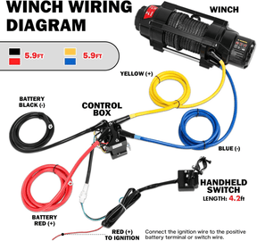 X - BULL 6000lbs Electric Winch 12V Synthetic Rope Towing Trailer ATV UTV BOAT Upgraded version - SportZone.co.nz