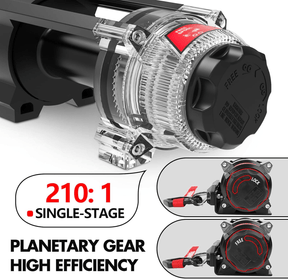 X - BULL 6000lbs Electric Winch 12V Synthetic Rope Towing Trailer ATV UTV BOAT Upgraded version - SportZone.co.nz