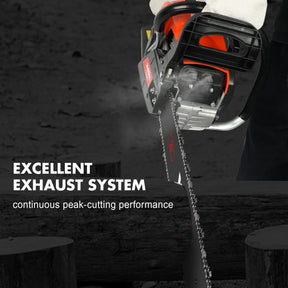 X-BULL Chainsaw Petrol Commercial 62cc 20" Bar E-Start Tree Pruning Top Handle - SportZone.co.nz