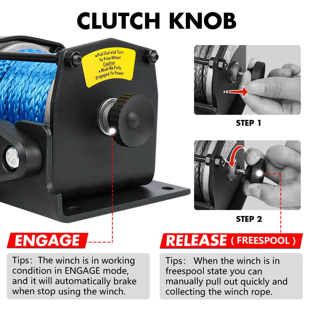 X - BULL Electric Winch 12V 3000LBS Synthetic Rope ATV UTV Boat Trailer With 2 X Wireless remote - SportZone.co.nz