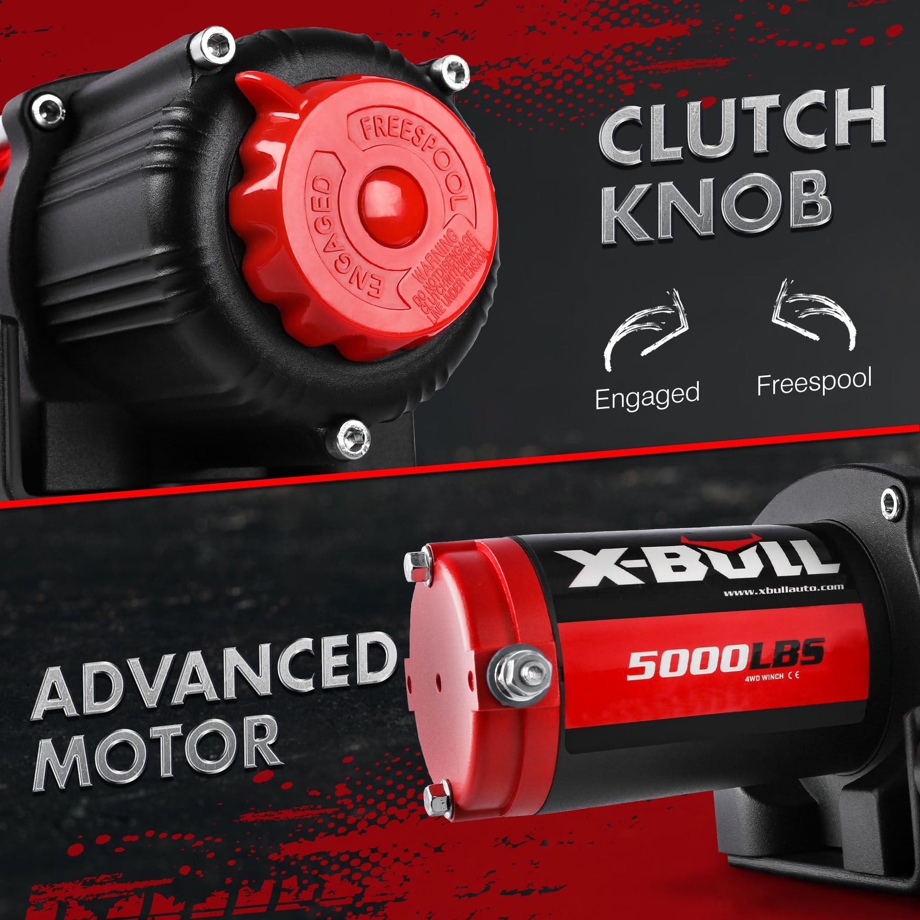 X-BULL Electric Winch 12V 5000LBS Wireless 15.2M Steel Cable ATV UTV 4WD Boat - SportZone.co.nz