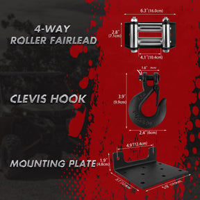 X-BULL Electric Winch 12V 5000LBS Wireless 15.2M Steel Cable ATV UTV 4WD Boat - SportZone.co.nz