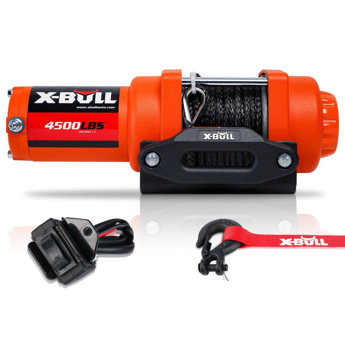 X - BULL Electric Winch 12v Synthetic Rope 4500LBS Wireless Remote ATV UTV 2041KG - SportZone.co.nz