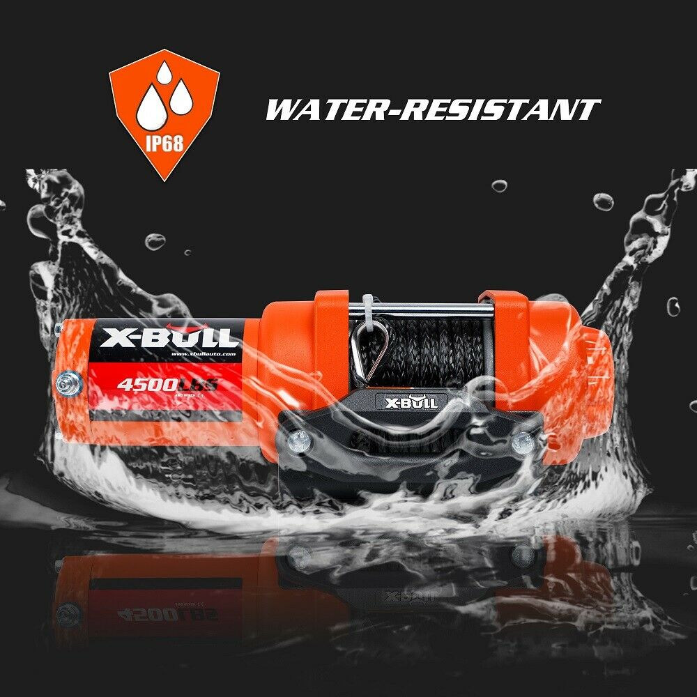 X - BULL Electric Winch 12v Synthetic Rope 4500LBS Wireless Remote ATV UTV 2041KG - SportZone.co.nz