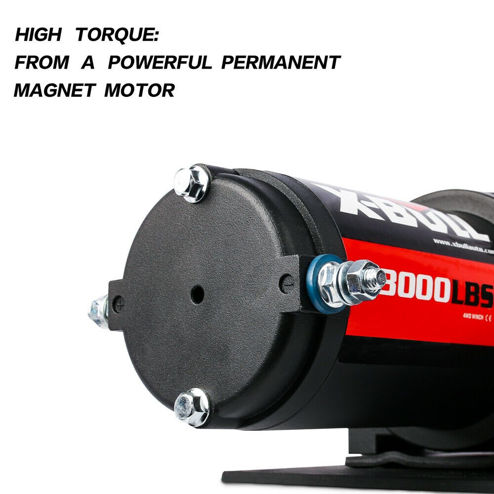 X - BULL Electric Winch 12V Wireless 3000lbs/1360kg Synthetic Rope BOAT ATV 4WD - SportZone.co.nz