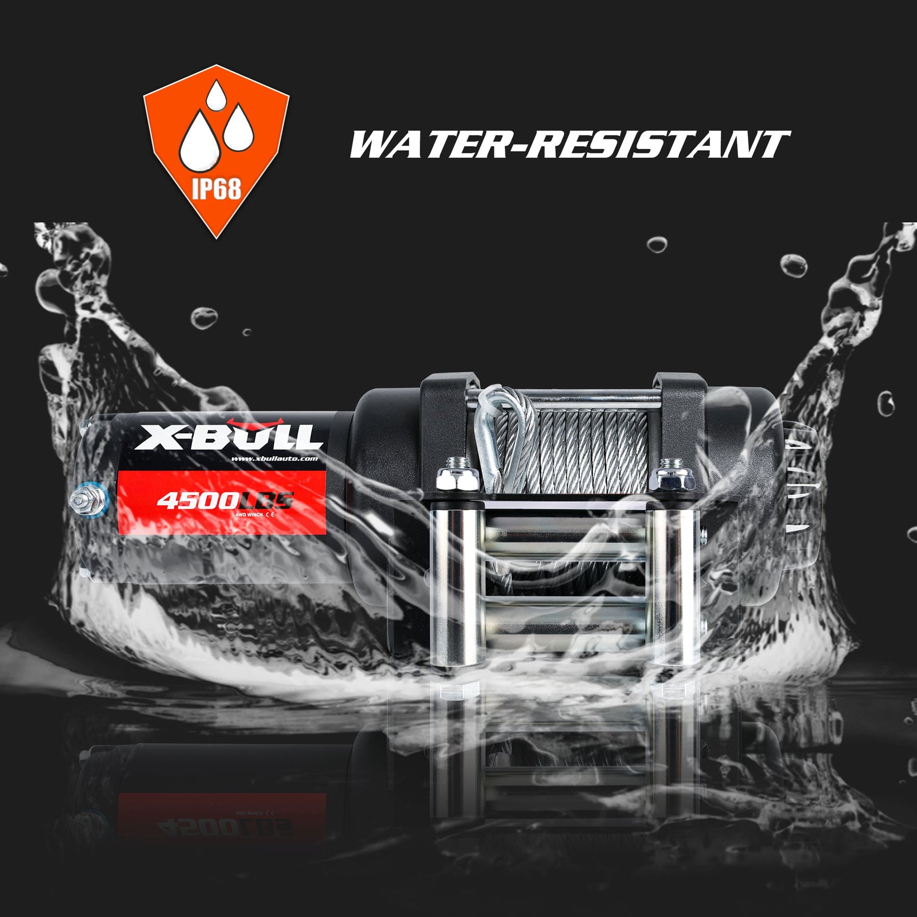 X - BULL Electric Winch 4500LBS/2041KG Steel Cable Wireless Remote Boat ATV 4WD - SportZone.co.nz