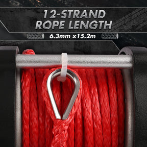 X - BULL Electric Winch 5000LBS 12V 15.2M Synthetic Rope Wireless ATV UTV 4WD Boat - SportZone.co.nz