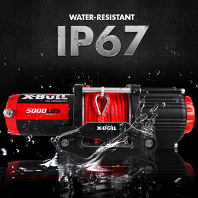 X - BULL Electric Winch 5000LBS 12V 15.2M Synthetic Rope Wireless ATV UTV 4WD Boat - SportZone.co.nz