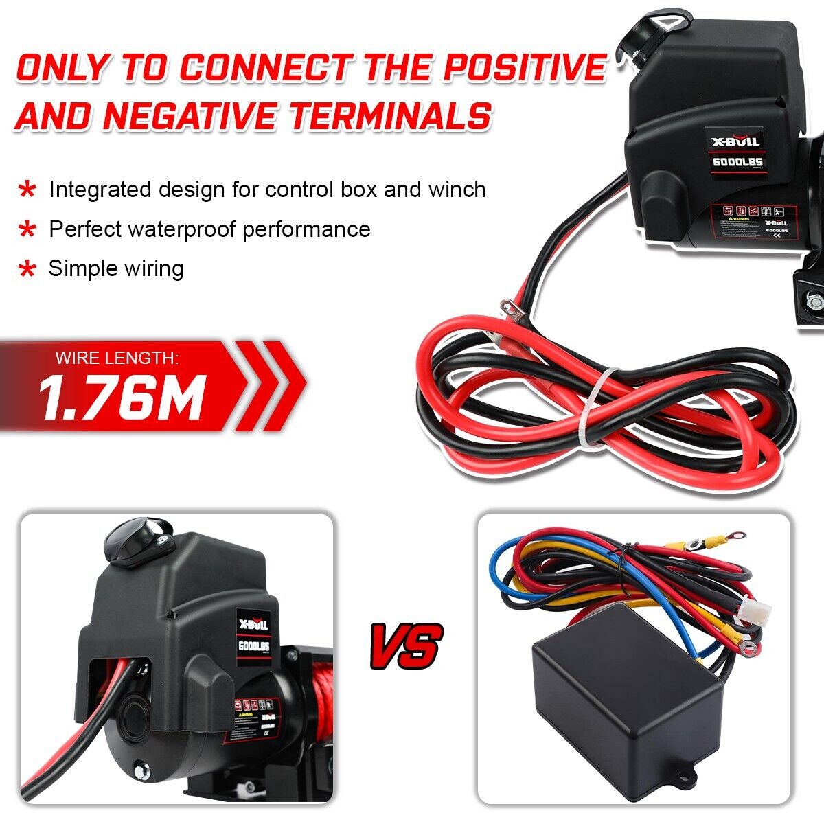 X - BULL Electric Winch 6000LBS 12V BOAT Synthetic Rope Wireless Remote 4WD ATV UTV - SportZone.co.nz