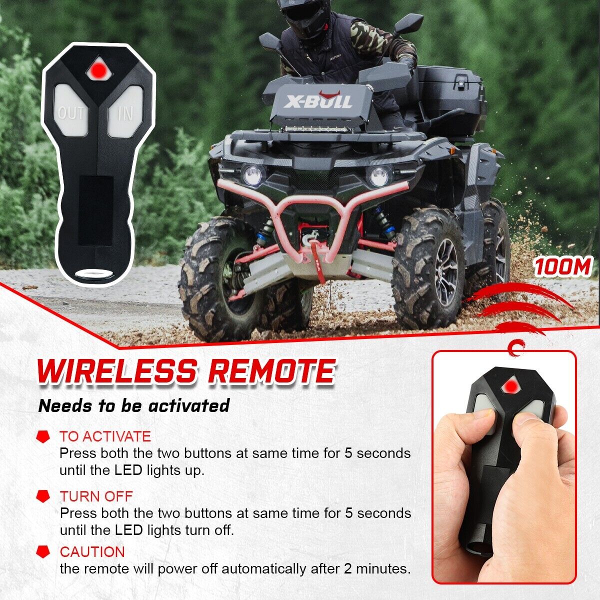 X - BULL Electric Winch 6000LBS 12V BOAT Synthetic Rope Wireless Remote 4WD ATV UTV - SportZone.co.nz