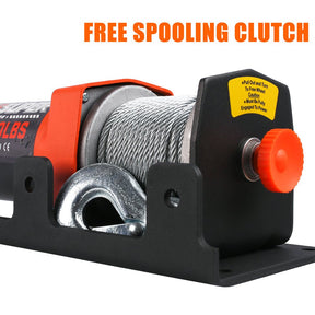 ZESUPER Electric Winch 2500LBS/1134KG 12V 15.2M Steel Cable ATV UTV 4WD 4X4 Boat - SportZone.co.nz