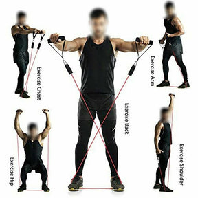 11Pcs/Set Pull Rope Belt Elastic Home Gym Fitness Exercise Resistance Band - SportZone.co.nz