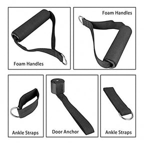 11Pcs/Set Pull Rope Belt Elastic Home Gym Fitness Exercise Resistance Band - SportZone.co.nz