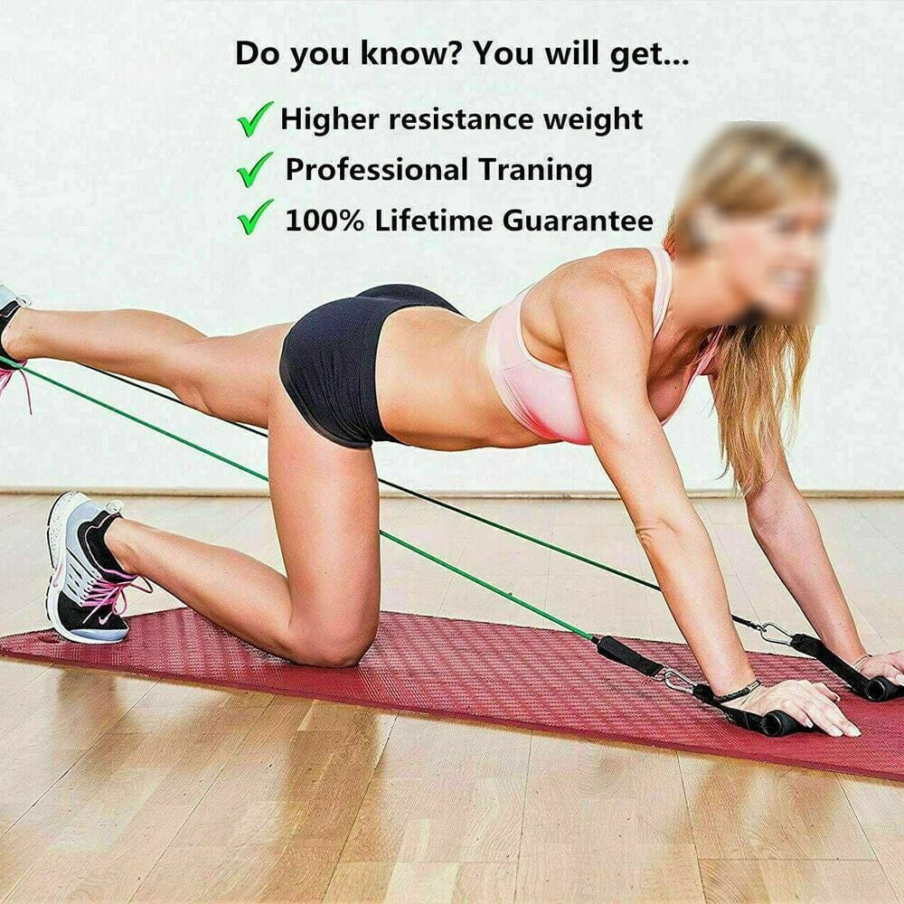 11Pcs/Set Pull Rope Belt Elastic Home Gym Fitness Exercise Resistance Band - SportZone.co.nz