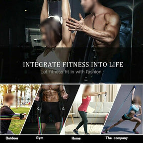 11Pcs/Set Pull Rope Belt Elastic Home Gym Fitness Exercise Resistance Band - SportZone.co.nz