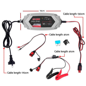 12V Automatic Car Battery Charger 6V 3.5Amp Vehicle Truck Chargers AGM - SportZone.co.nz