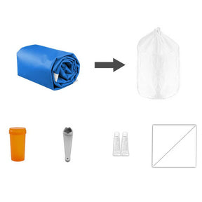 5m x 1m Inflatable Air Track Mat 20cm Thick Gymnastic Tumbling Blue And White - SportZone.co.nz