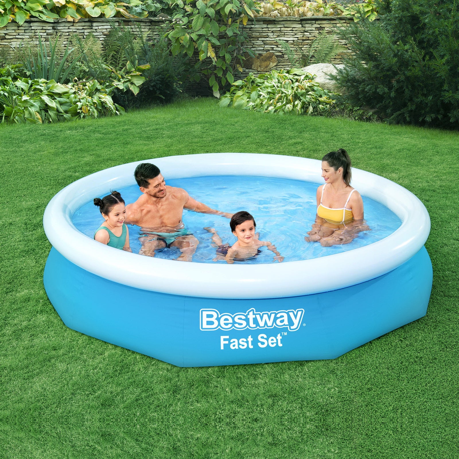 Bestway Swimming Pool 305x66cm Above Ground Round Inflatable Pools w/ Filter Pump 3200L