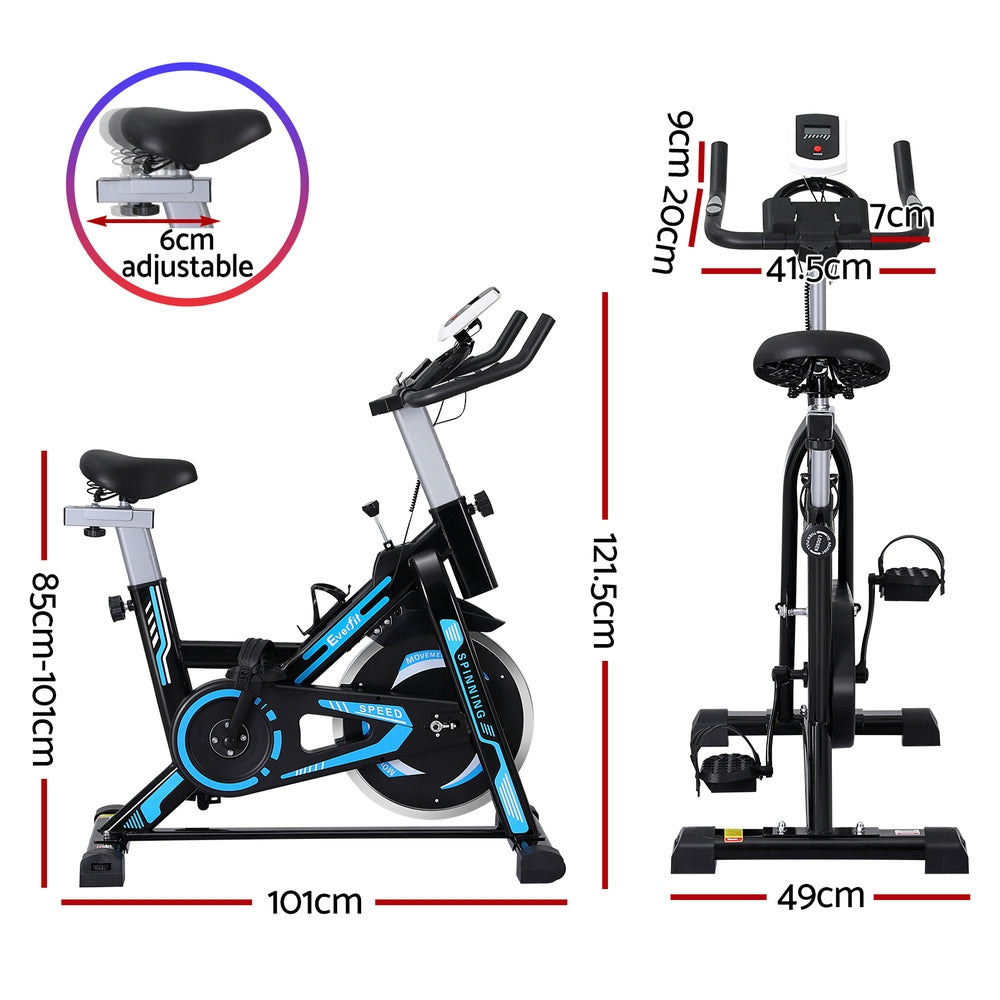 Everfit Spin Bike Magnetic Exercise Bike 13KG Flywheel Fitness 150kg capacity