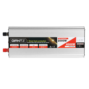 Giantz Power Inverter 2000W or 4000W Pure Sine Wave 12V-240V Camping Boat Caravan