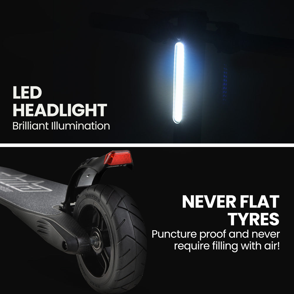 ALPHA Carbon Gen III Ultra-light 300W 10Ah Electric Scooter Suspension, for Adults or Teens, Black/Red