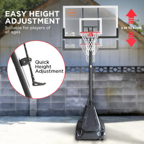 Kahuna Portable Basketball Hoop System 2.3 to 3.05m for Kids & Adults