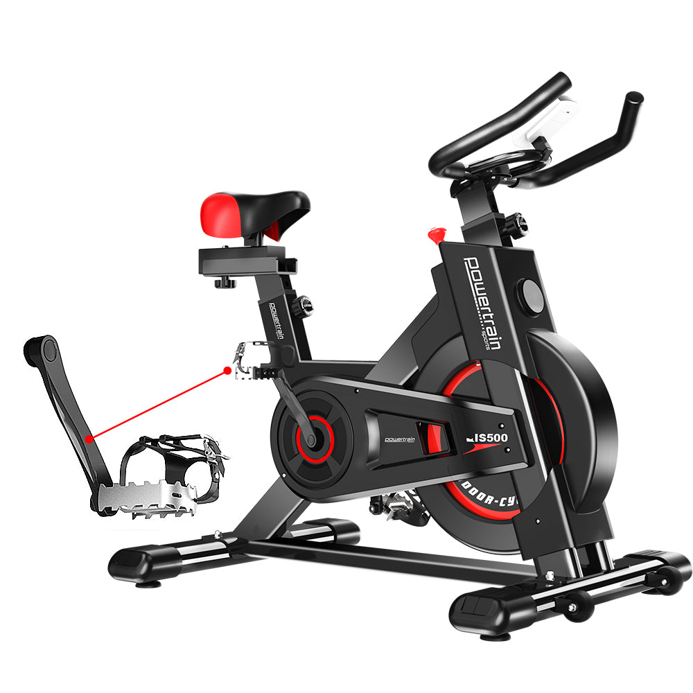 Powertrain IS-500 Heavy-Duty Exercise Spin Bike Electroplated - Black