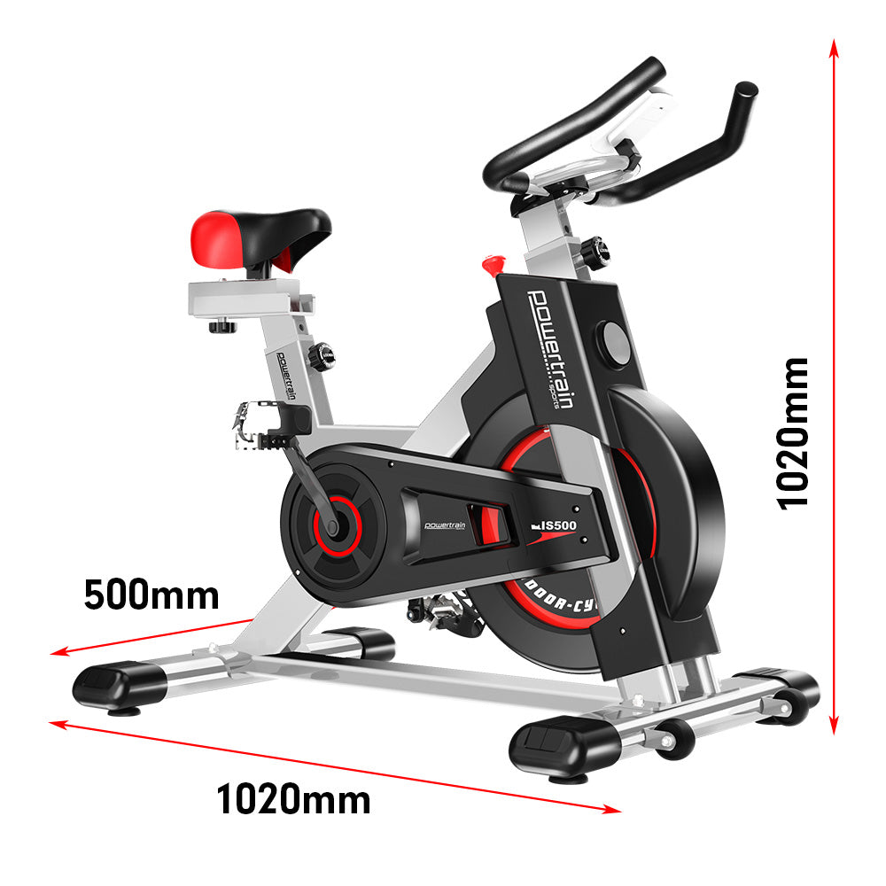 Powertrain IS-500 Heavy-Duty Exercise Spin Bike Electroplated - Silver