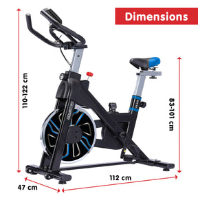 PowerTrain RX-600 Exercise Spin Bike Cardio Cycle - Blue