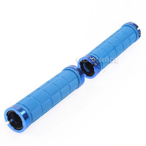 Bike Handlebar Grips MTB Mountain BMX Bike Bicycle Soft BLUE Fixed Double Lock Screw Tight Grips - Easy Fit - Rockbros