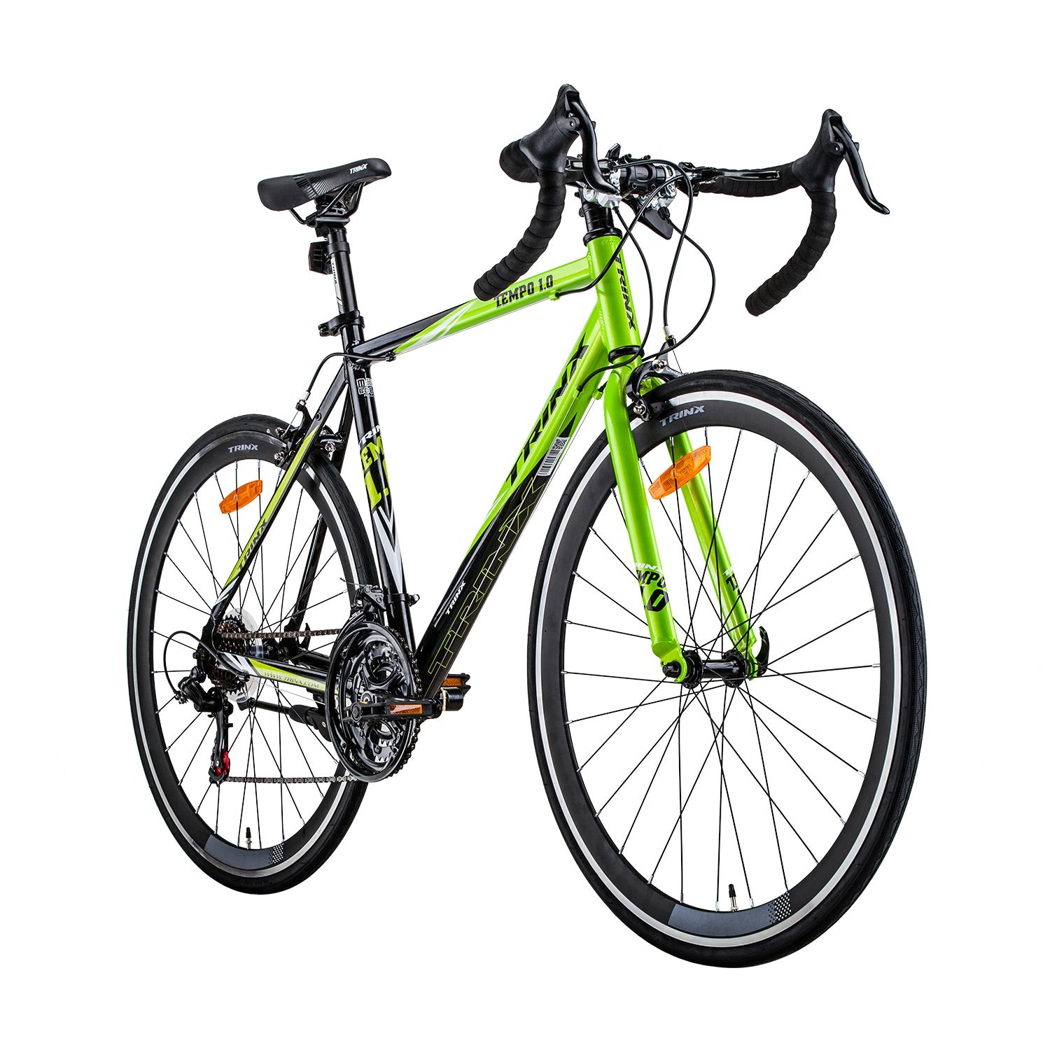 Trinx 700C Road Bike TEMPO1.0 Shimano 21 Speed Racing Bicycle 53cm Black/Green