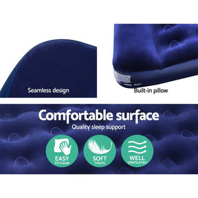 Bestway Single Size Inflatable Air Mattress - Navy - SportZone.co.nz
