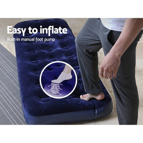 Bestway Single Size Inflatable Air Mattress - Navy - SportZone.co.nz