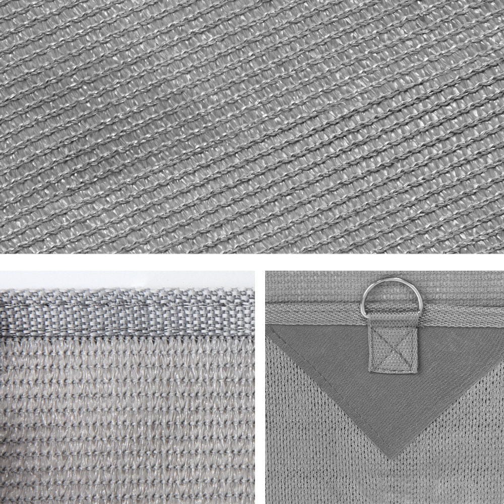 Caravan Privacy Screen Roll Out Awning 3.7X1.95M End Wall Side Sun Shade Grey - SportZone.co.nz