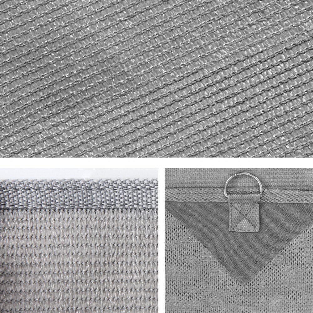 Caravan Privacy Screen Roll Out Awning 4.3X1.95M End Wall Side Sun Shade Grey - SportZone.co.nz