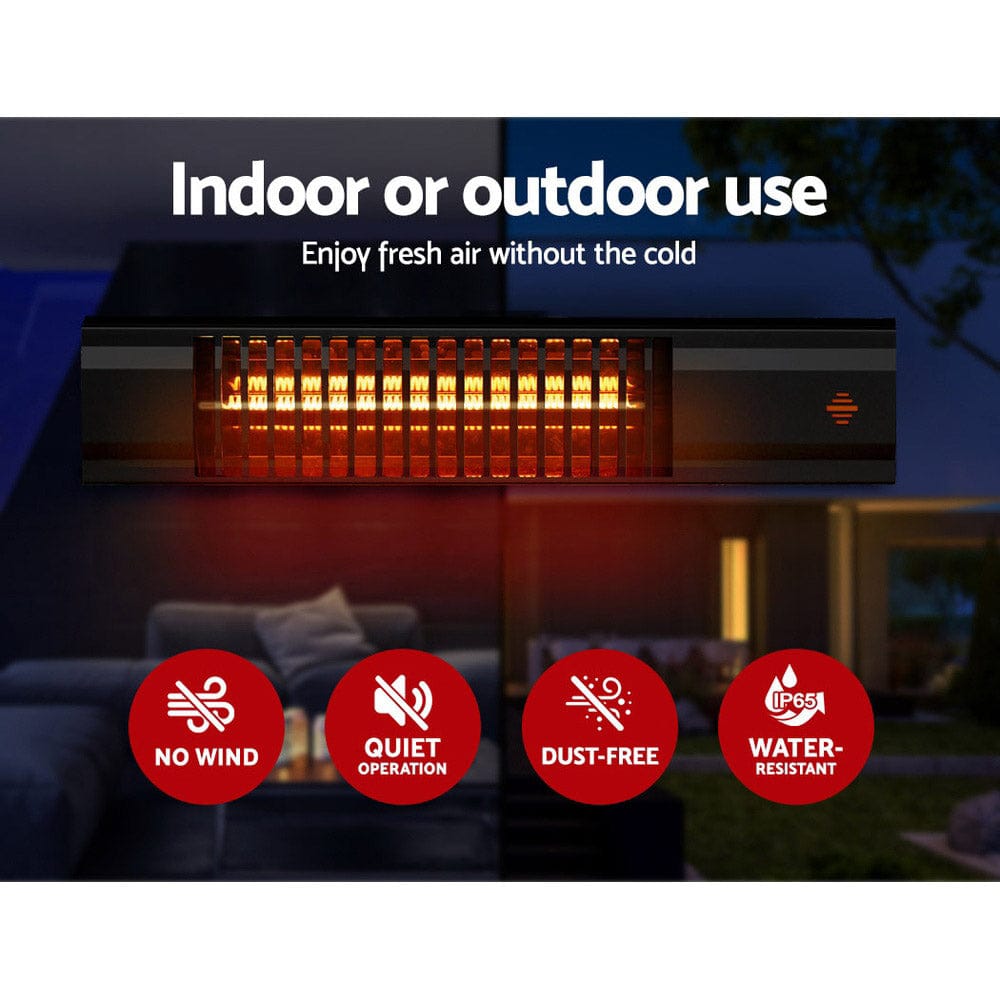 Devanti Electric Strip Heater Radiant Heaters 2000W - SportZone.co.nz