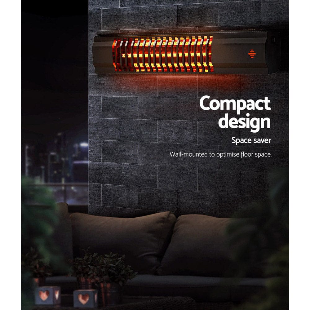 Devanti Electric Strip Heater Radiant Heaters 2000W - SportZone.co.nz