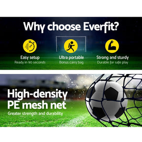 Everfit 2.4m Football Soccer Net Portable Goal Net Rebounder Sports Training - SportZone.co.nz