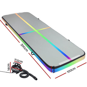 Everfit 3M Air Track Gymnastics Tumbling Exercise Mat Inflatable Mats + Pump - SportZone.co.nz