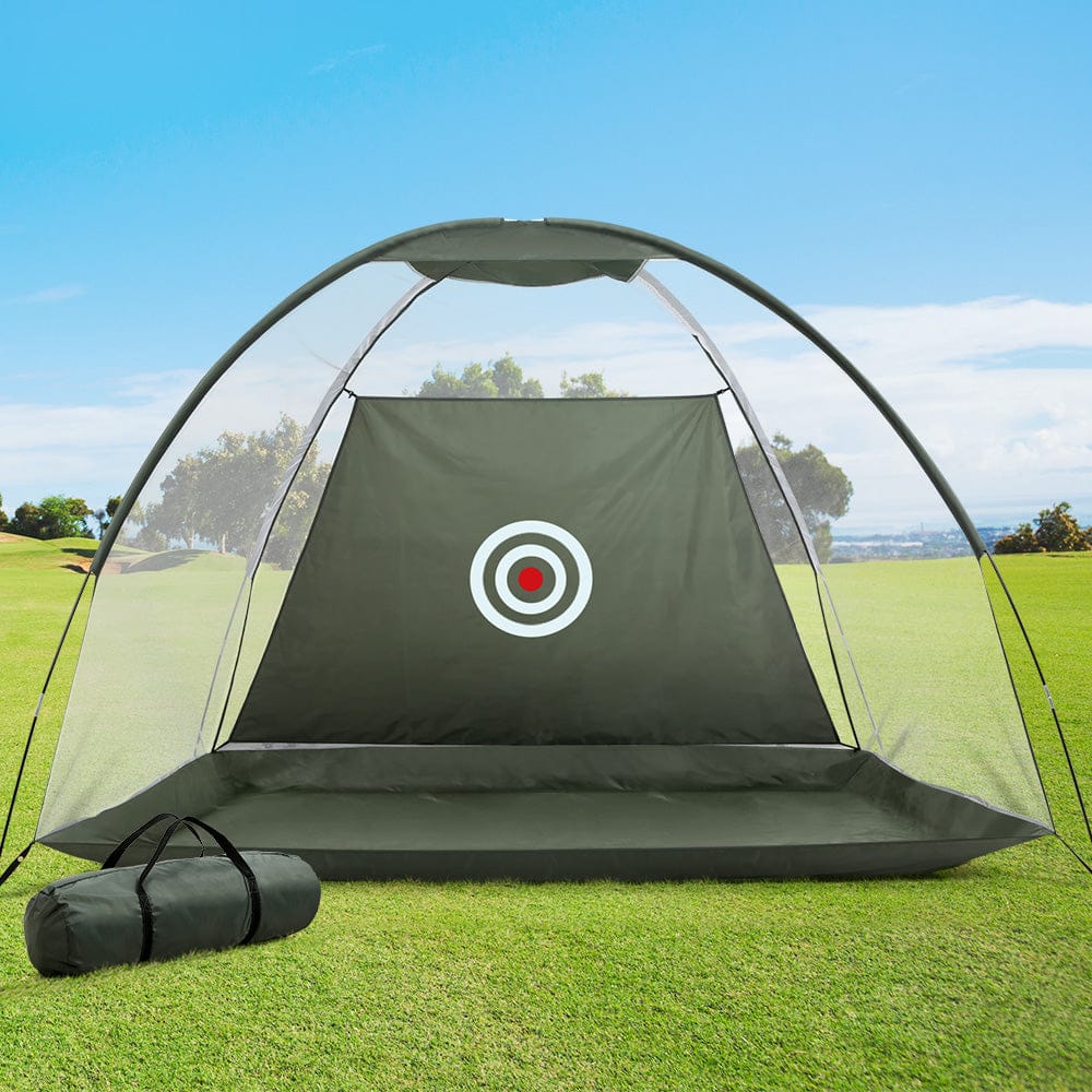 Everfit 3M Golf Practice Net Portable Training Aid Driving Target Tent Green - SportZone.co.nz
