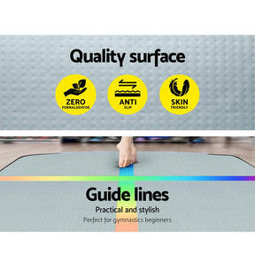 Everfit 4M Air Track Gymnastics Tumbling Exercise Mat Inflatable Mats 20CM Thick + Pump - SportZone.co.nz